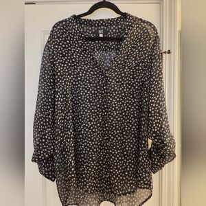 Kut from the Kloth Polka Dot Sheer Blouse